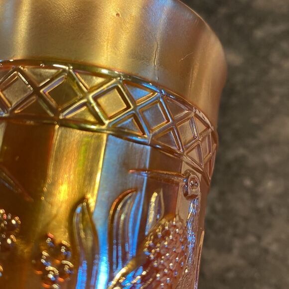 Carnival Glass Mug Stork & Rushes Dugan - Picture 7 of 11